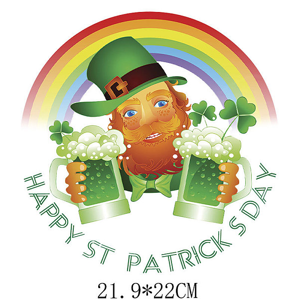 PandaHall Saint Patrick's Day Theme PET Sublimation Stickers, Heat Transfer Film, Iron on Vinyls, for Clothes Decoration, Food, 220x219mm...
PandaHall Saint Patrick's Day Theme PET Sublimation Stickers, Heat Transfer Film, Iron on Vinyls, for Clothes Decoration, Food, 220x219mm...