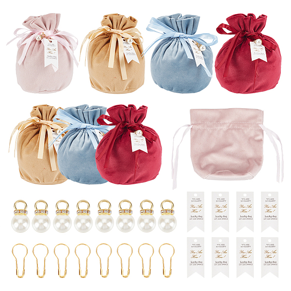 PandaHall BENECREAT 8 Sets 4 Colors Velvet Cloth Drawstring Pouches, Jewelry Bags with Pendant & Card, Rectangle, Mixed Color, 15.3x14.5cm..., Multicolor
PandaHall BENECREAT 8 Sets 4 Colors Velvet Cloth Drawstring Pouches, Jewelry Bags with Pendant & Card, Rectangle, Mixed Color, 15.3x14.5cm..., Multicolor