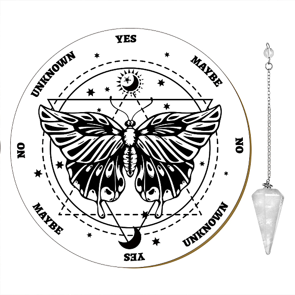 PandaHall CREATCABIN Pendulum Board Dowsing Necklace Divination DIY Making Kit, Including Plywood Sign Board, Natural Amethyst Chakra..., Black
PandaHall CREATCABIN Pendulum Board Dowsing Necklace Divination DIY Making Kit, Including Plywood Sign Board, Natural Amethyst Chakra..., Black