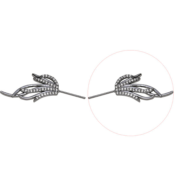 PandaHall Brass Micro Pave Clear Cubic Zirconia Fishtail Head Pins, for Baroque Pearl Making, Gunmetal, 36x14mm Brass
PandaHall Brass Micro Pave Clear Cubic Zirconia Fishtail Head Pins, for Baroque Pearl Making, Gunmetal, 36x14mm Brass