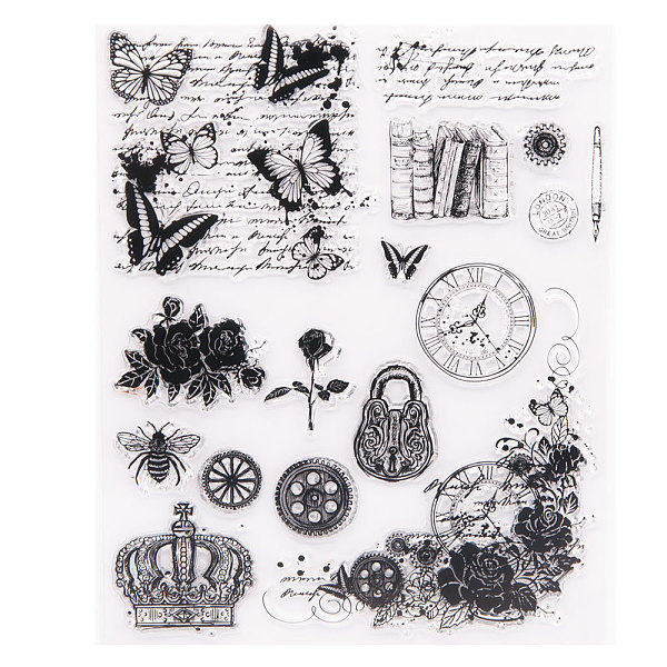 PandaHall Clear Silicone Stamps, for DIY Scrapbooking, Photo Album Decorative, Cards Making, Stamp Sheets, Flower & Butterfly & Crown..., Black
PandaHall Clear Silicone Stamps, for DIY Scrapbooking, Photo Album Decorative, Cards Making, Stamp Sheets, Flower & Butterfly & Crown..., Black