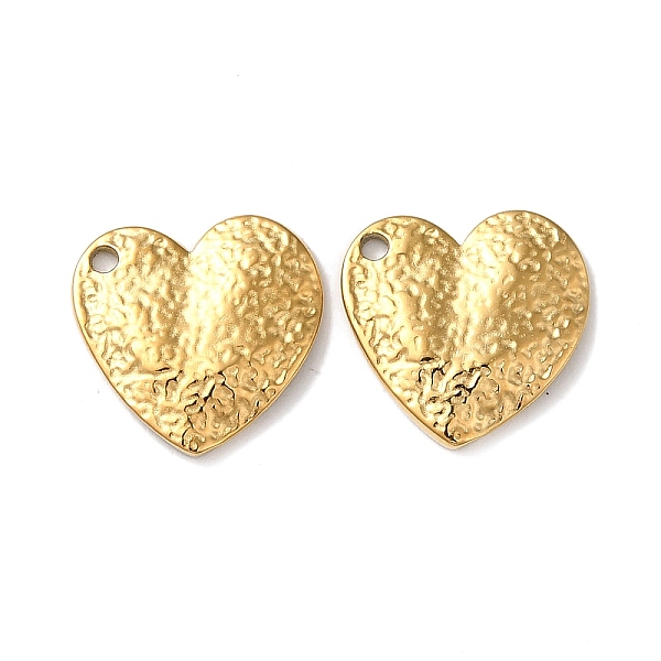 PandaHall 304 Stainless Steel Charms, Textured, Heart Charm, Real 18K Gold Plated, 13.5x13.5x2mm, Hole: 1.2mm 304 Stainless Steel Heart
PandaHall 304 Stainless Steel Charms, Textured, Heart Charm, Real 18K Gold Plated, 13.5x13.5x2mm, Hole: 1.2mm 304 Stainless Steel Heart