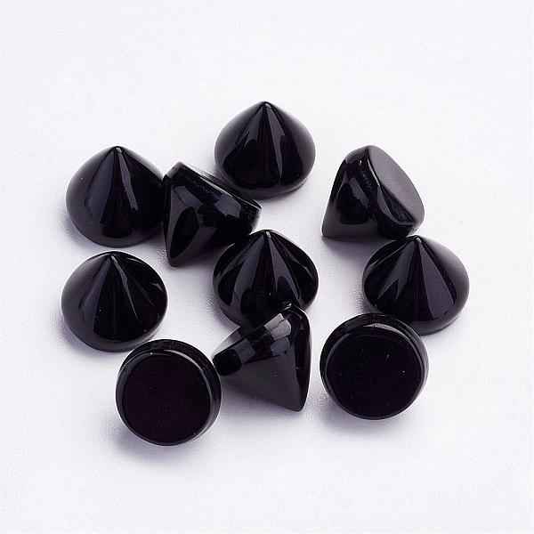 PandaHall Natural Black Agate Cabochons, Cone, Dyed & Heated, 10~11x10~11mm Black Agate Cone
PandaHall Natural Black Agate Cabochons, Cone, Dyed & Heated, 10~11x10~11mm Black Agate Cone