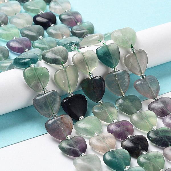 PandaHall Natural Fluorite Beads Strands, with Seed Beads, Heart, 14~15x15x6~6.5mm, Hole: 1.4mm, about 23~24pcs/strand, 14.57''(37cm)...
PandaHall Natural Fluorite Beads Strands, with Seed Beads, Heart, 14~15x15x6~6.5mm, Hole: 1.4mm, about 23~24pcs/strand, 14.57''(37cm)...