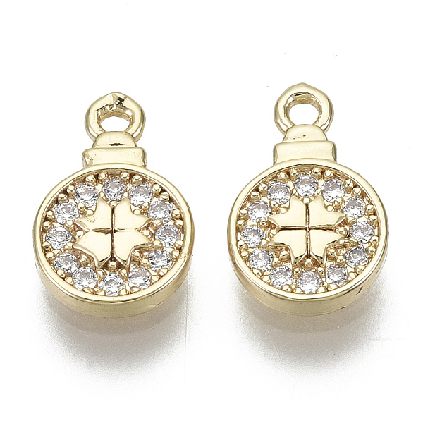 PandaHall Brass Micro Pave Clear Cubic Zirconia Charms, Nickel Free, Flat Round, Real 18K Gold Plated, 12x7x1.5mm, Hole: 1mm Brass+Cubic...
PandaHall Brass Micro Pave Clear Cubic Zirconia Charms, Nickel Free, Flat Round, Real 18K Gold Plated, 12x7x1.5mm, Hole: 1mm Brass+Cubic...