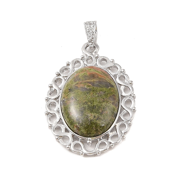 PandaHall Natural Unakite Pendants, with Platinum Tone Alloy Findings, Oval Charms, 41x28.5x7.5mm, Hole: 7.2x4mm Unakite Oval
PandaHall Natural Unakite Pendants, with Platinum Tone Alloy Findings, Oval Charms, 41x28.5x7.5mm, Hole: 7.2x4mm Unakite Oval