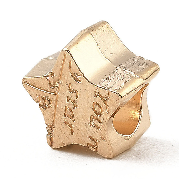 PandaHall Alloy European Beads, Large Hole Beads, Star, Light Gold, 11x11x6.5mm, Hole: 4.5mm, about 560pcs/1000g Alloy Star
PandaHall Alloy European Beads, Large Hole Beads, Star, Light Gold, 11x11x6.5mm, Hole: 4.5mm, about 560pcs/1000g Alloy Star