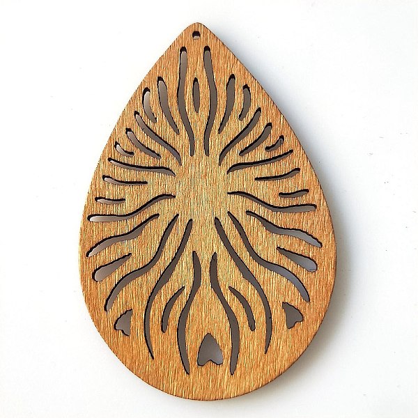 PandaHall Maple Wood Pendants, Hollow, Teardrop, Peru, 75x49x2mm, Hole: 1.5mm Wood Teardrop Brown
PandaHall Maple Wood Pendants, Hollow, Teardrop, Peru, 75x49x2mm, Hole: 1.5mm Wood Teardrop Brown
