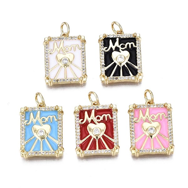 PandaHall Brass Micro Pave Clear Cubic Zirconia Pendants, with Enamel and Jump Rings, Cadmium Free & Nickel Free & Lead Free, Real 16K Gold..., Multicolor
PandaHall Brass Micro Pave Clear Cubic Zirconia Pendants, with Enamel and Jump Rings, Cadmium Free & Nickel Free & Lead Free, Real 16K Gold..., Multicolor