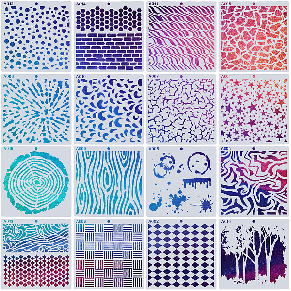 PandaHall 16Pcs 16 Styles Plastic Hollow Out Painting Stencils Sets, Drawing Scale Template, For DIY Scrapbooking, Mixed Patterns, White...
PandaHall 16Pcs 16 Styles Plastic Hollow Out Painting Stencils Sets, Drawing Scale Template, For DIY Scrapbooking, Mixed Patterns, White...