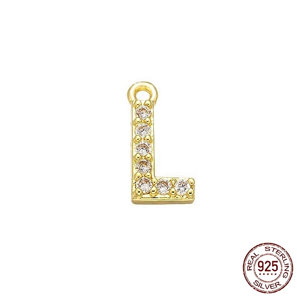 PandaHall Real 18K Gold Plated 925 Sterling Silver Micro Pave Clear Cubic Zirconia Charms, Initial Letter, Letter L, 9x4.5x1mm, Hole: 0.9mm...
PandaHall Real 18K Gold Plated 925 Sterling Silver Micro Pave Clear Cubic Zirconia Charms, Initial Letter, Letter L, 9x4.5x1mm, Hole: 0.9mm...
