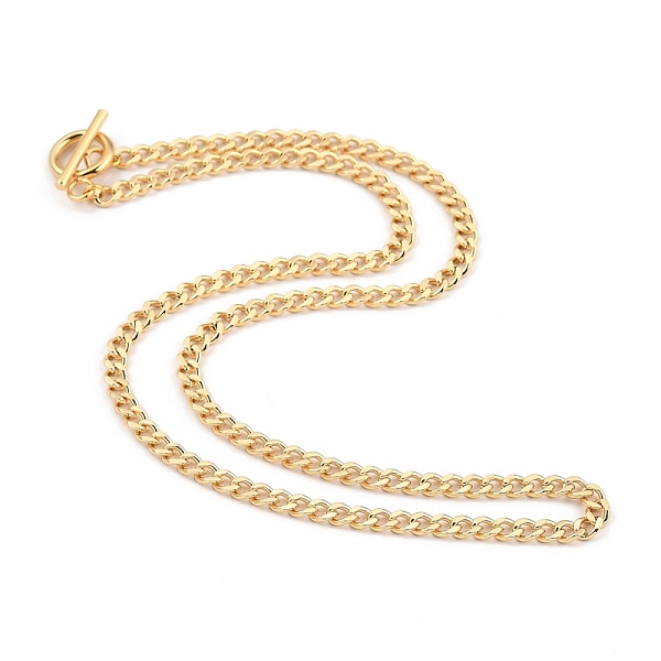 PandaHall Brass Curb Chain Necklaces, with 304 Stainless Steel Toggle Clasps, Golden, 18.11 inch(46cm) Brass
PandaHall Brass Curb Chain Necklaces, with 304 Stainless Steel Toggle Clasps, Golden, 18.11 inch(46cm) Brass