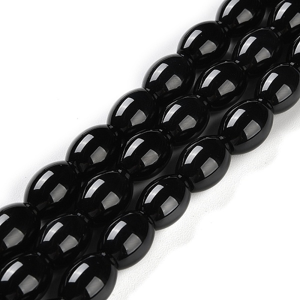 PandaHall Natural Black Onyx Agate(Dyed & Heated) Beads Strands, Dyed & Heated, Rice, 12.5~13.5x10mm, Hole: 1.4mm, about 30pcs/strand...
PandaHall Natural Black Onyx Agate(Dyed & Heated) Beads Strands, Dyed & Heated, Rice, 12.5~13.5x10mm, Hole: 1.4mm, about 30pcs/strand...