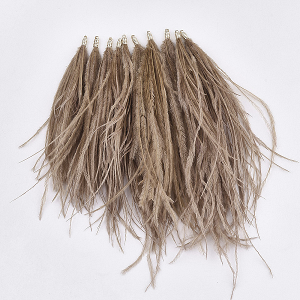 PandaHall Ostrich Feather Tassel Big Pendant Decorations, with Brass Findings, Golden, Camel, 130~170x4mm, Hole: 1.6mm Feather Feather Brown
PandaHall Ostrich Feather Tassel Big Pendant Decorations, with Brass Findings, Golden, Camel, 130~170x4mm, Hole: 1.6mm Feather Feather Brown