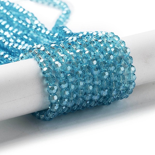 PandaHall Electroplate Transparent Glass Beads Strands, Faceted(32 Facets), Round, Pearl Luster Plated, Deep Sky Blue, 4mm, Hole: 0.7mm...
PandaHall Electroplate Transparent Glass Beads Strands, Faceted(32 Facets), Round, Pearl Luster Plated, Deep Sky Blue, 4mm, Hole: 0.7mm...