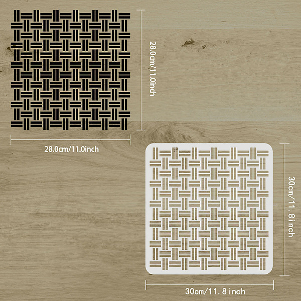 PandaHall FINGERINSPIRE Basketweave Stencil 30x30cm Large Geometric Stencils Reusable DIY Art and Craft Stencils Basket Woven Texture..., White
PandaHall FINGERINSPIRE Basketweave Stencil 30x30cm Large Geometric Stencils Reusable DIY Art and Craft Stencils Basket Woven Texture..., White