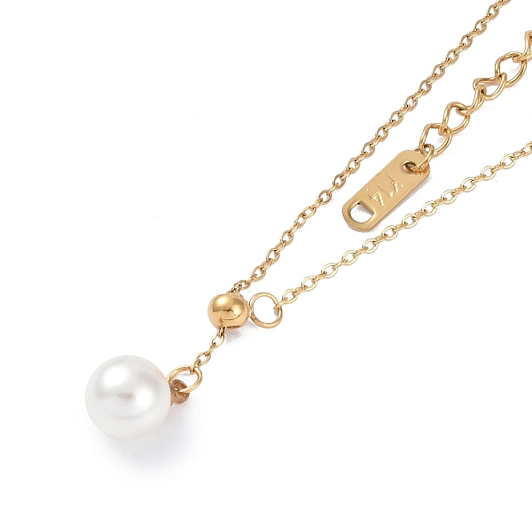 PandaHall 304 Stainless Steel Cable Chain Necklaces, Round Plastic Pearl Pendant Necklaces for Women, Real 18K Gold Plated, 16.77 inch..., White
PandaHall 304 Stainless Steel Cable Chain Necklaces, Round Plastic Pearl Pendant Necklaces for Women, Real 18K Gold Plated, 16.77 inch..., White