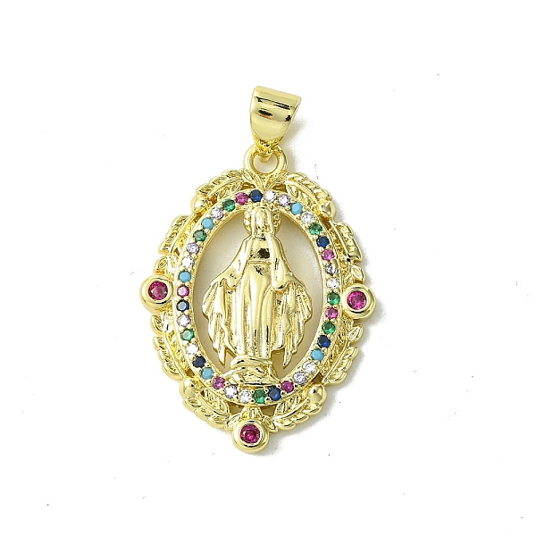 PandaHall Real 18K Gold Plated Brass Micro Pave Random Color Cubic Zirconia Pendants, Oval with Virgin Mary Pattern Charms, Colorful...
PandaHall Real 18K Gold Plated Brass Micro Pave Random Color Cubic Zirconia Pendants, Oval with Virgin Mary Pattern Charms, Colorful...