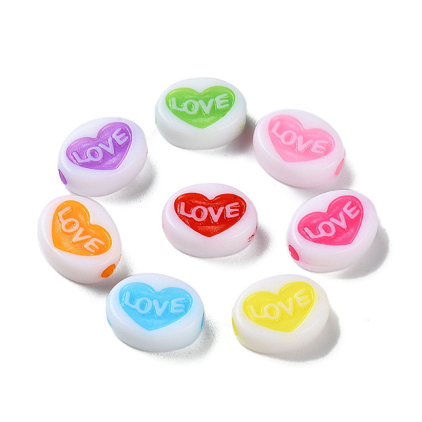 PandaHall Opaque Acrylic Beads, Craft Style, Oval with Heart, Mixed Color, 10x12.5x4.5mm, Hole: 2mm, about 1500pcs/500g Acrylic Oval..., Multicolor
PandaHall Opaque Acrylic Beads, Craft Style, Oval with Heart, Mixed Color, 10x12.5x4.5mm, Hole: 2mm, about 1500pcs/500g Acrylic Oval..., Multicolor