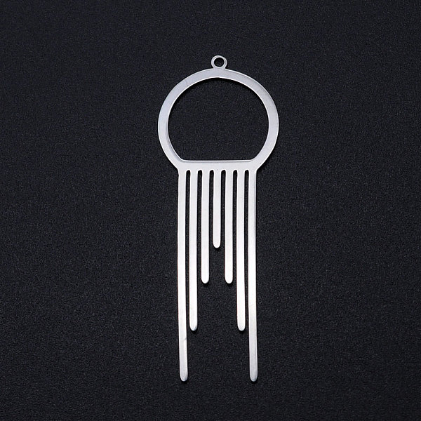 PandaHall 201 Stainless Steel Big Filigree Pendants, Half Round & Tassels Shape, Stainless Steel Color, 56x20x1mm, Hole: 1.6mm 201 Stainless...
PandaHall 201 Stainless Steel Big Filigree Pendants, Half Round & Tassels Shape, Stainless Steel Color, 56x20x1mm, Hole: 1.6mm 201 Stainless...