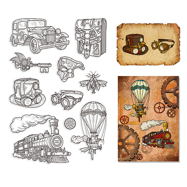 PandaHall CRASPIRE Train Clear Rubber Stamps Steampunk Transparent Vintage Silicone Car Parachute Seals Stamp Journaling Card Making DIY...
PandaHall CRASPIRE Train Clear Rubber Stamps Steampunk Transparent Vintage Silicone Car Parachute Seals Stamp Journaling Card Making DIY...