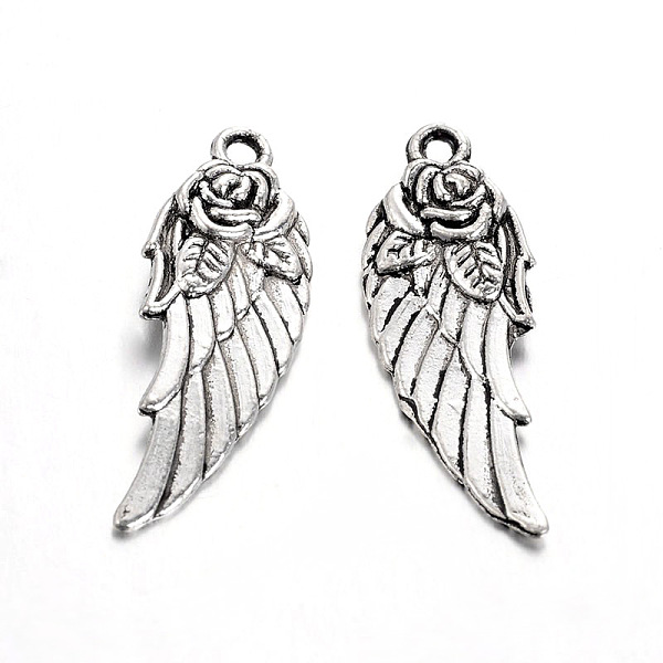 PandaHall Tibetan Style Alloy Pendants, Wing, Cadmium Free & Nickel Free & Lead Free, Antique Silver, 30x11x3mm, Hole: 1.5mm Alloy Wing
PandaHall Tibetan Style Alloy Pendants, Wing, Cadmium Free & Nickel Free & Lead Free, Antique Silver, 30x11x3mm, Hole: 1.5mm Alloy Wing