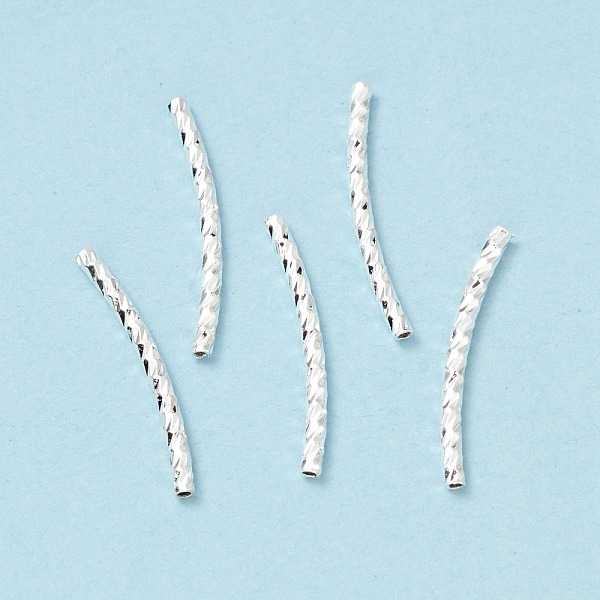PandaHall Rack Plating Brass Curved Tube Beads, Cadmium Free & Lead Free, Long-Lasting Plated, Silver, 19~20x1.5mm, Hole: 0.7mm Brass Tube
PandaHall Rack Plating Brass Curved Tube Beads, Cadmium Free & Lead Free, Long-Lasting Plated, Silver, 19~20x1.5mm, Hole: 0.7mm Brass Tube