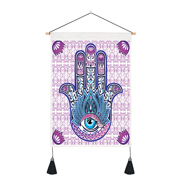 PandaHall Polyester Hamsa Hand/Hand of Miriam with Evil Eye Pattern Wall Hanging Tapestry, for Bedroom Living Room Decoration, Rectangle...
PandaHall Polyester Hamsa Hand/Hand of Miriam with Evil Eye Pattern Wall Hanging Tapestry, for Bedroom Living Room Decoration, Rectangle...