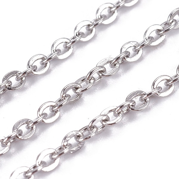 PandaHall 304 Stainless Steel Cable Chains, Soldered, with Spool, Flat Oval, Stainless Steel Color, 2.5x2.1x0.5mm, about 65.61 Feet...
PandaHall 304 Stainless Steel Cable Chains, Soldered, with Spool, Flat Oval, Stainless Steel Color, 2.5x2.1x0.5mm, about 65.61 Feet...
