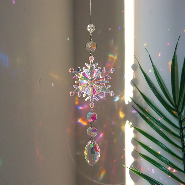 PandaHall Snowflake K9 Glass Big Pendant Decorations, Hanging Sun Catchers, Crystal Prism Rainbow Maker for Christmas Tree, Ceiling..., White
PandaHall Snowflake K9 Glass Big Pendant Decorations, Hanging Sun Catchers, Crystal Prism Rainbow Maker for Christmas Tree, Ceiling..., White