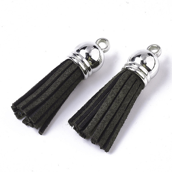 PandaHall Faux Suede Tassel Pendant Decorations, with CCB Plastic Cord Ends, Platinum, Dark Slate Gray, 35~37x10mm, Hole: 1.8mm Faux Suede...
PandaHall Faux Suede Tassel Pendant Decorations, with CCB Plastic Cord Ends, Platinum, Dark Slate Gray, 35~37x10mm, Hole: 1.8mm Faux Suede...