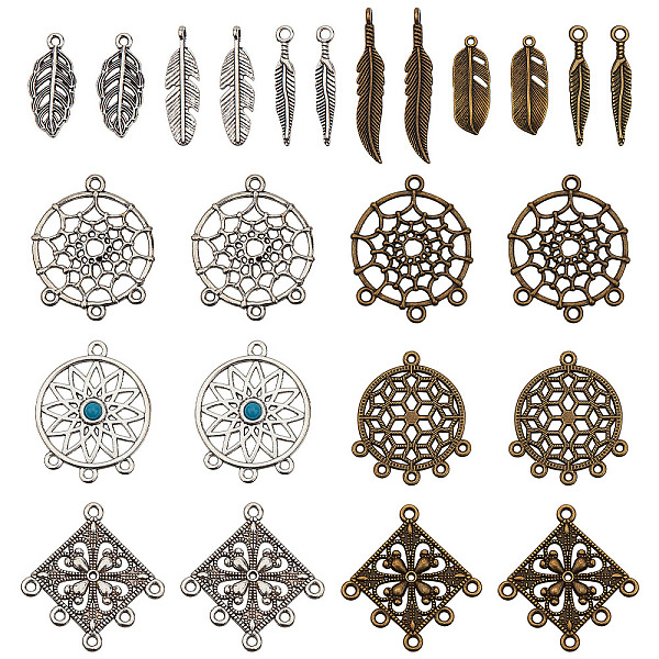 PandaHall SUNNYCLUE 1 Box 144Pcs Boho Style Dream Catcher Charms Feather Leaf Charm Flat Round Chandelier Components Links Leaves Charms...
PandaHall SUNNYCLUE 1 Box 144Pcs Boho Style Dream Catcher Charms Feather Leaf Charm Flat Round Chandelier Components Links Leaves Charms...