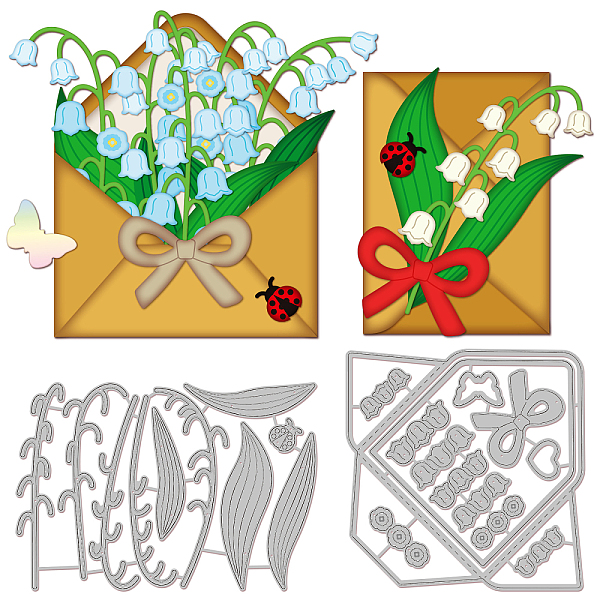 PandaHall GLOBLELAND 2Set 23Pcs Envelope Cutting Dies for DIY Scrapbooking Metal Lily of The Valley Die Cuts Embossing Stencils Template for...
PandaHall GLOBLELAND 2Set 23Pcs Envelope Cutting Dies for DIY Scrapbooking Metal Lily of The Valley Die Cuts Embossing Stencils Template for...