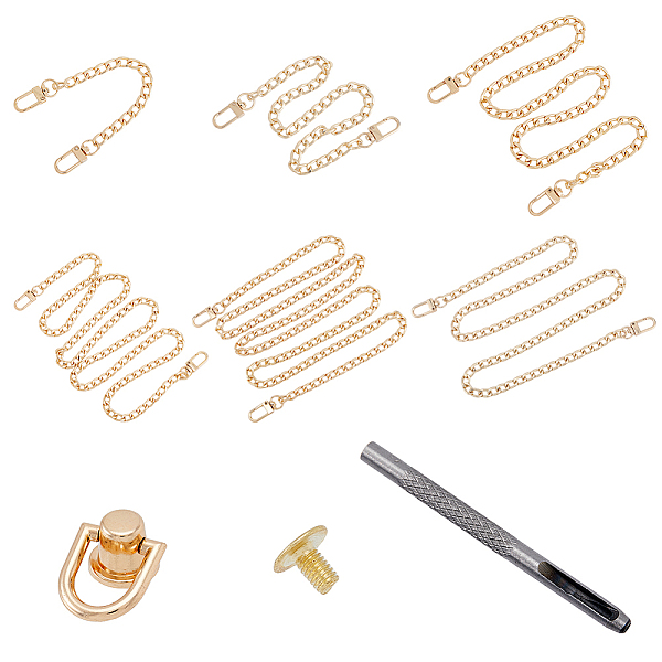 PandaHall SUPERFINDINGS 6 Sizes Metal Purse Chain Strap Extender Handbag Replacement Strap with Alloy Buckles Light Gold Iron Curb Shoulder...
PandaHall SUPERFINDINGS 6 Sizes Metal Purse Chain Strap Extender Handbag Replacement Strap with Alloy Buckles Light Gold Iron Curb Shoulder...