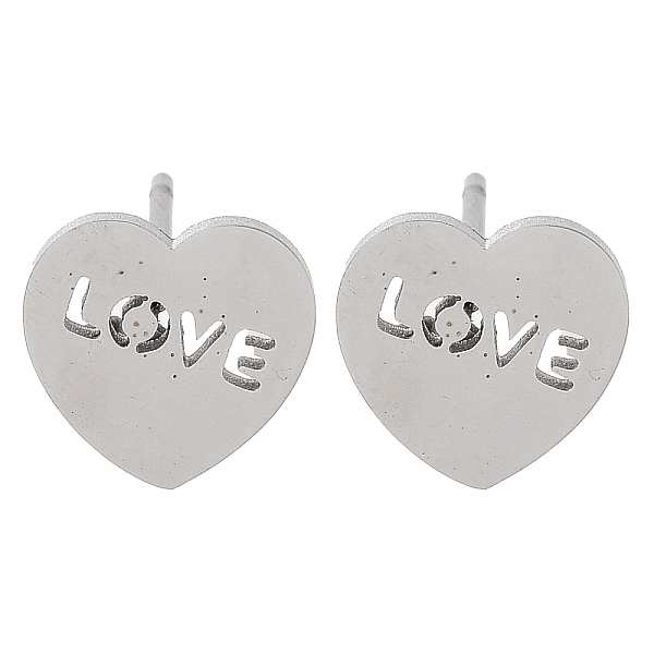 PandaHall 304 Stainless Steel Stud Earrings, Heart, Stainless Steel Color, 9x9mm 304 Stainless Steel Heart
PandaHall 304 Stainless Steel Stud Earrings, Heart, Stainless Steel Color, 9x9mm 304 Stainless Steel Heart