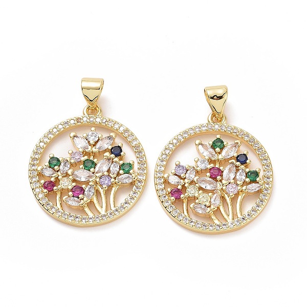 PandaHall Brass Cubic Zirconia Pendants, Flat Round with Flower Charm, Golden, 23x20x2.5mm, Hole: 3x5mm Brass+Cubic Zirconia Flat Round
PandaHall Brass Cubic Zirconia Pendants, Flat Round with Flower Charm, Golden, 23x20x2.5mm, Hole: 3x5mm Brass+Cubic Zirconia Flat Round