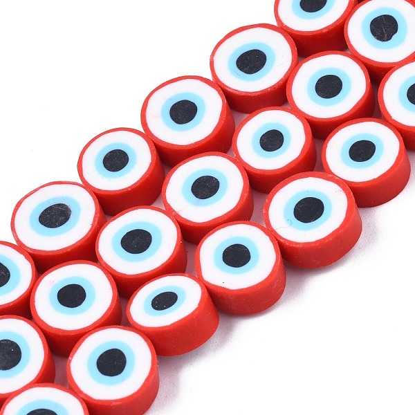PandaHall Handmade Polymer Clay Beads Strands, Flat Round with Evil Eye, Crimson, 8~11x4mm, Hole: 1.2mm, about 40pcs/strand, 13.98 inch~..., Pink
PandaHall Handmade Polymer Clay Beads Strands, Flat Round with Evil Eye, Crimson, 8~11x4mm, Hole: 1.2mm, about 40pcs/strand, 13.98 inch~..., Pink