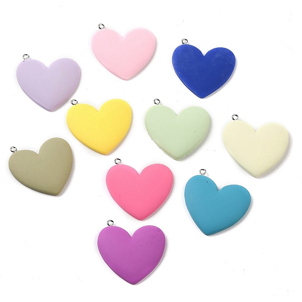 PandaHall Opaque Resin Pendants, Heart Charms with Platinum Plated Iron Loops, Mixed Color, 35.5x36x5.5mm, Hole: 2mm Iron+Resin Heart..., Multicolor
PandaHall Opaque Resin Pendants, Heart Charms with Platinum Plated Iron Loops, Mixed Color, 35.5x36x5.5mm, Hole: 2mm Iron+Resin Heart..., Multicolor