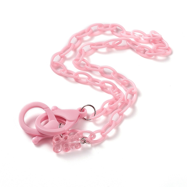 PandaHall Personalized ABS Plastic Cable Chain Necklaces, Eyeglass Chains, Handbag Chains, with Plastic Lobster Claw Clasps and Resin Bear..., Pink
PandaHall Personalized ABS Plastic Cable Chain Necklaces, Eyeglass Chains, Handbag Chains, with Plastic Lobster Claw Clasps and Resin Bear..., Pink