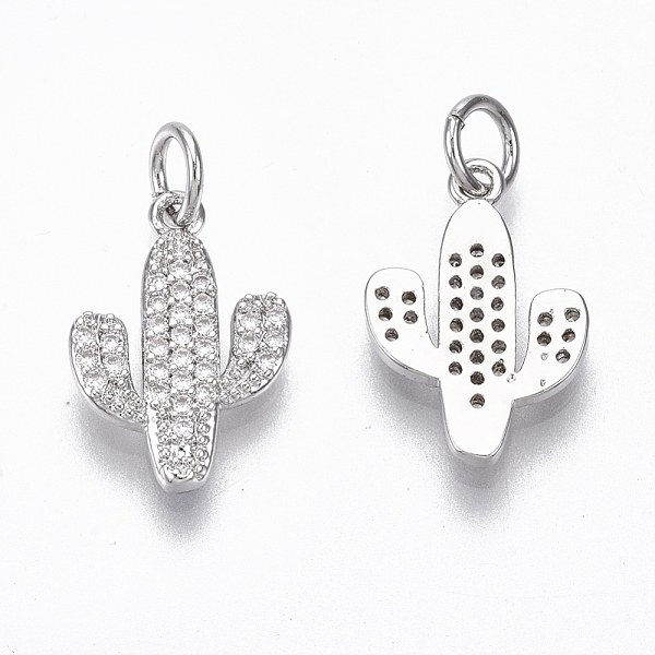 PandaHall Brass Micro Pave Cubic Zirconia Pendants, with Jump Ring, Nickel Free, Cactus, Clear, Real Platinum Plated, 16x11x2mm, Hole: 3mm...
PandaHall Brass Micro Pave Cubic Zirconia Pendants, with Jump Ring, Nickel Free, Cactus, Clear, Real Platinum Plated, 16x11x2mm, Hole: 3mm...
