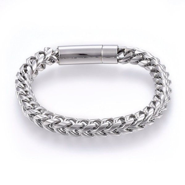 PandaHall 304 Stainless Steel Chain Bracelets, with Bayonet Clasps, Stainless Steel Color, 8-5/8 inch(22cm), 8x8mm 304 Stainless Steel
PandaHall 304 Stainless Steel Chain Bracelets, with Bayonet Clasps, Stainless Steel Color, 8-5/8 inch(22cm), 8x8mm 304 Stainless Steel