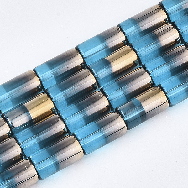 PandaHall Half Electroplate Glass Beads Strands, Column, Deep Sky Blue, 19.5~20x10mm, Hole: 1.4mm, about 15~17pcs/strand, 13.39 inch(34cm)...
PandaHall Half Electroplate Glass Beads Strands, Column, Deep Sky Blue, 19.5~20x10mm, Hole: 1.4mm, about 15~17pcs/strand, 13.39 inch(34cm)...