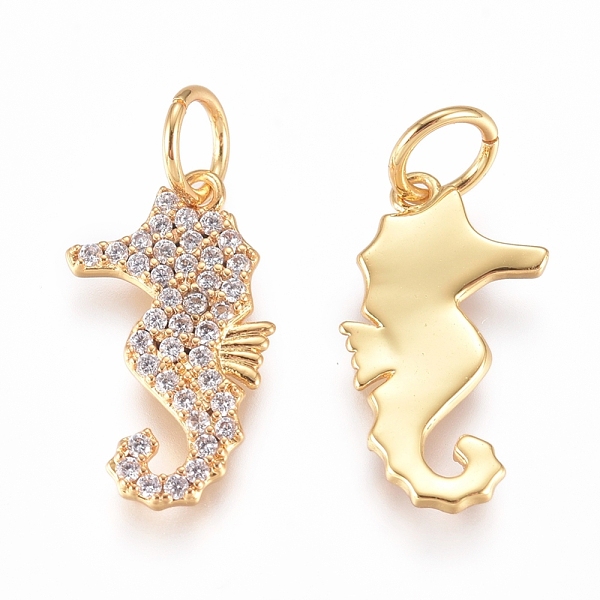 PandaHall Brass Charms, with Micro Pave Cubic Zirconia and Jump Rings, Sea Horse, Clear, Golden, 15.5x8x1.2mm, Hole: 3.2mm Brass+Cubic...
PandaHall Brass Charms, with Micro Pave Cubic Zirconia and Jump Rings, Sea Horse, Clear, Golden, 15.5x8x1.2mm, Hole: 3.2mm Brass+Cubic...