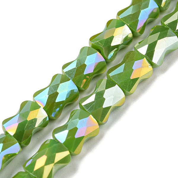 PandaHall AB Color Plated Glass Beads Strands, Faceted Bamboo Stick, Olive Drab, 8x6x4~4.5mm, Hole: 1.2mm, about 70pcs/strand, 21.57''...
PandaHall AB Color Plated Glass Beads Strands, Faceted Bamboo Stick, Olive Drab, 8x6x4~4.5mm, Hole: 1.2mm, about 70pcs/strand, 21.57''...