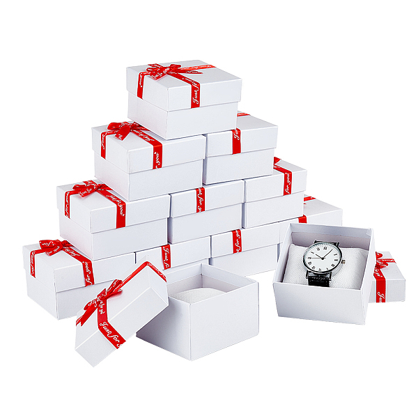 PandaHall 12 Pcs Watch Box with Pillow, 3.23x3.46x2.19 Inch Wristwatch Gift Case Box Bowknot Square Cardboard Watch Boxes for Watch Jewelry..., White
PandaHall 12 Pcs Watch Box with Pillow, 3.23x3.46x2.19 Inch Wristwatch Gift Case Box Bowknot Square Cardboard Watch Boxes for Watch Jewelry..., White