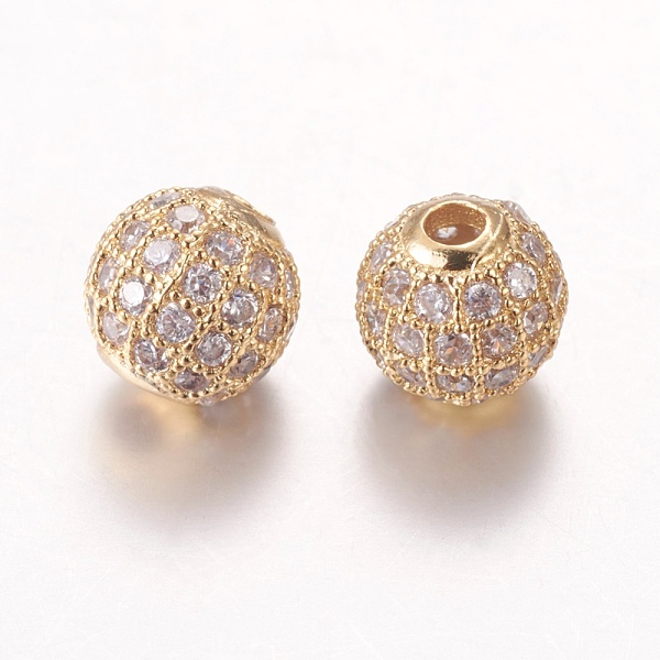 PandaHall Brass Cubic Zirconia Beads, Round, Golden, 8mm, Hole: 1.5mm Brass+Cubic Zirconia Round
PandaHall Brass Cubic Zirconia Beads, Round, Golden, 8mm, Hole: 1.5mm Brass+Cubic Zirconia Round