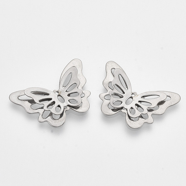 PandaHall 201 Stainless Steel 3D Pendants, Butterfly, Stainless Steel Color, 17.5x25.5x3mm, Hole: 0.9mm 201 Stainless Steel Butterfly
PandaHall 201 Stainless Steel 3D Pendants, Butterfly, Stainless Steel Color, 17.5x25.5x3mm, Hole: 0.9mm 201 Stainless Steel Butterfly