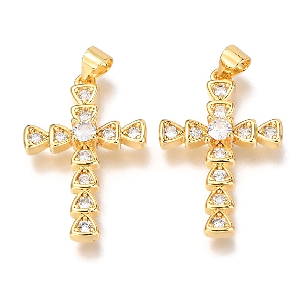 PandaHall Brass Micro Pave Clear Cubic Zirconia Pendants, Cross, Real 18K Gold Plated, 28x18x4mm, Hole: 3mm Brass+Cubic Zirconia Cross Clear
PandaHall Brass Micro Pave Clear Cubic Zirconia Pendants, Cross, Real 18K Gold Plated, 28x18x4mm, Hole: 3mm Brass+Cubic Zirconia Cross Clear