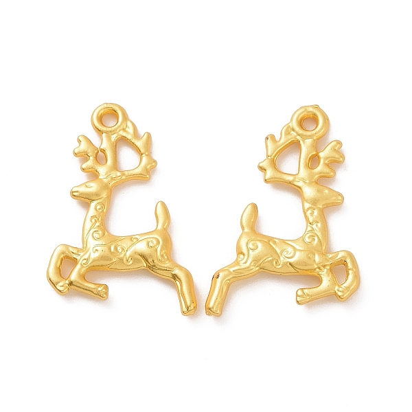 PandaHall Rack Plating Alloy Pendants, Deer Charms, Matte Gold Color, 20x14x2mm, Hole: 1.2mm Alloy Deer
PandaHall Rack Plating Alloy Pendants, Deer Charms, Matte Gold Color, 20x14x2mm, Hole: 1.2mm Alloy Deer