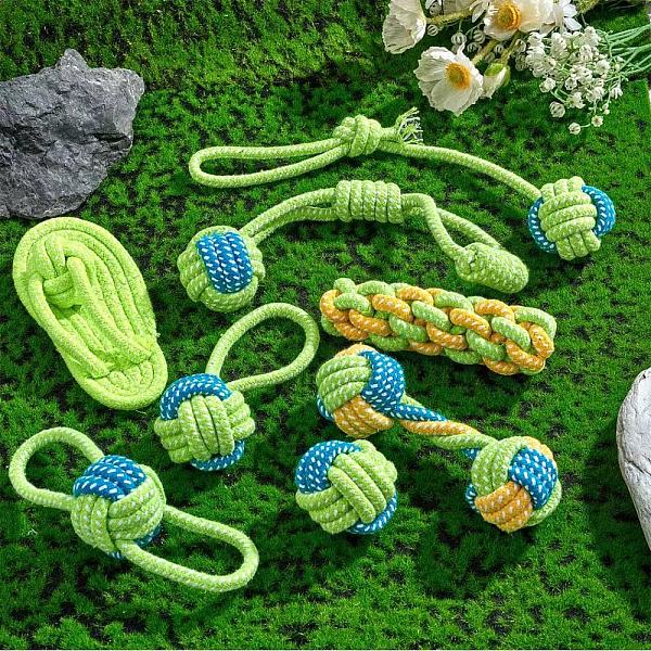 PandaHall 8Pcs Sturdy Cotton Rope Dog Toys, Puppy Pet Chew Toys, for Small Medium Dogs Interactive, Teething Training, Relieve Boredom, Lawn..., Green
PandaHall 8Pcs Sturdy Cotton Rope Dog Toys, Puppy Pet Chew Toys, for Small Medium Dogs Interactive, Teething Training, Relieve Boredom, Lawn..., Green